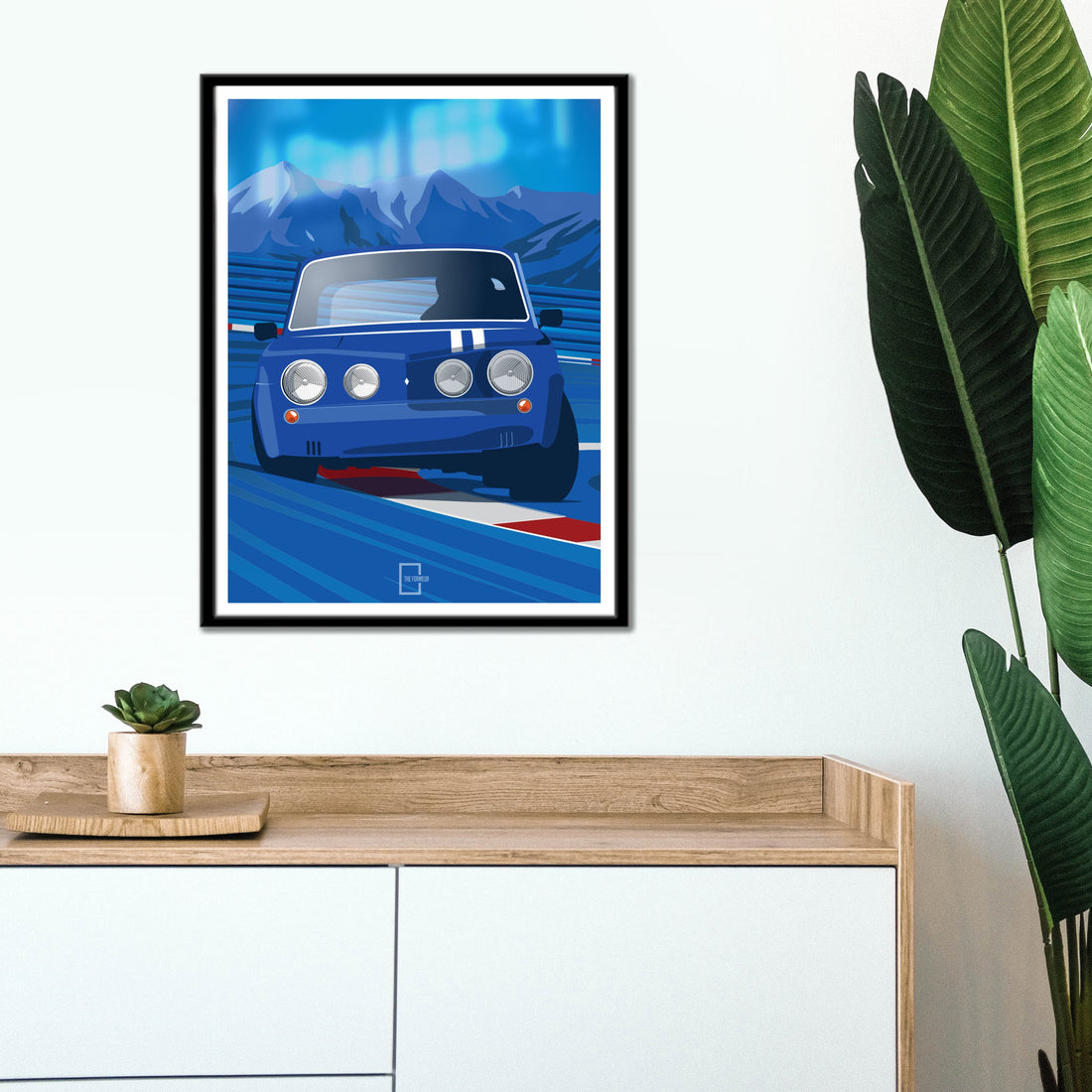 🚙💙Affiche Renault R8 Gordini – L’icône bleue des années 60