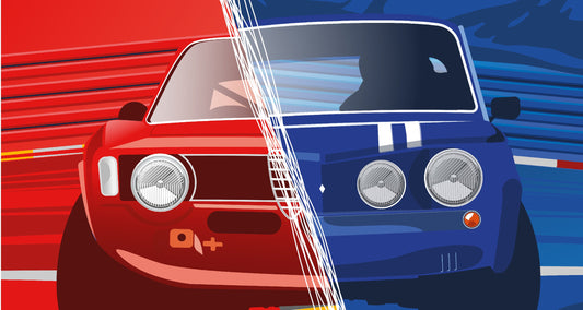 🏁 Duel classique : Renault R8 Gordini vs Alfa Romeo Giulia Junior 🚙💙🇫🇷 VS 🇮🇹❤️🏎️